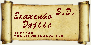 Stamenko Dajlić vizit kartica